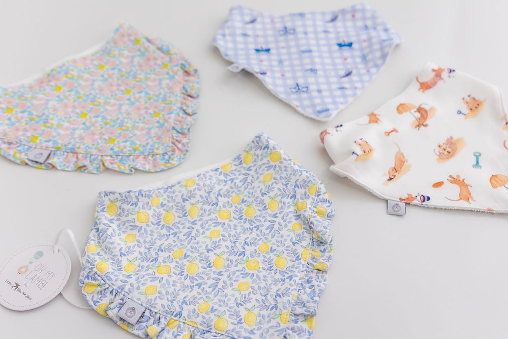Beach Dogs Pima Cotton Baby Bib