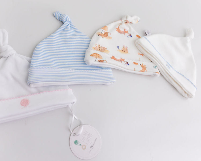 Beach Dogs Pima Cotton Newborn Hat