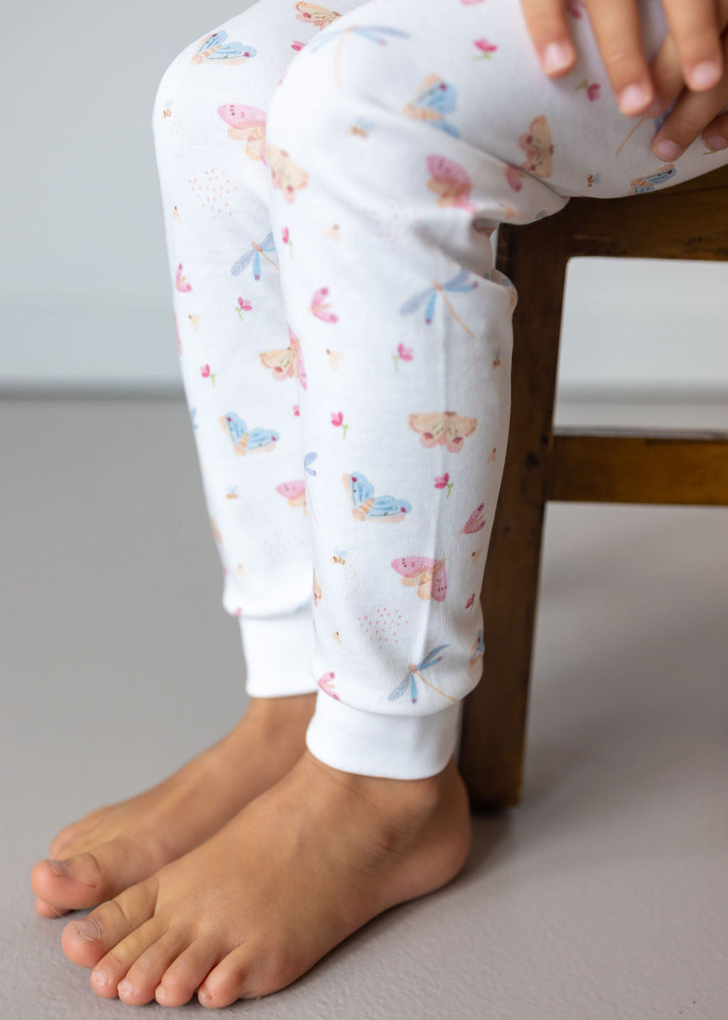 Butterflies Pima Long Pajama Set