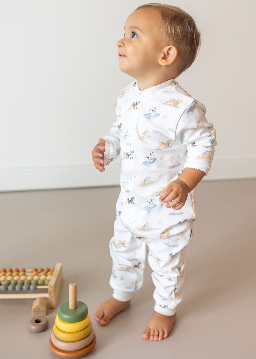 Ski Pups Boy Baby Pajama