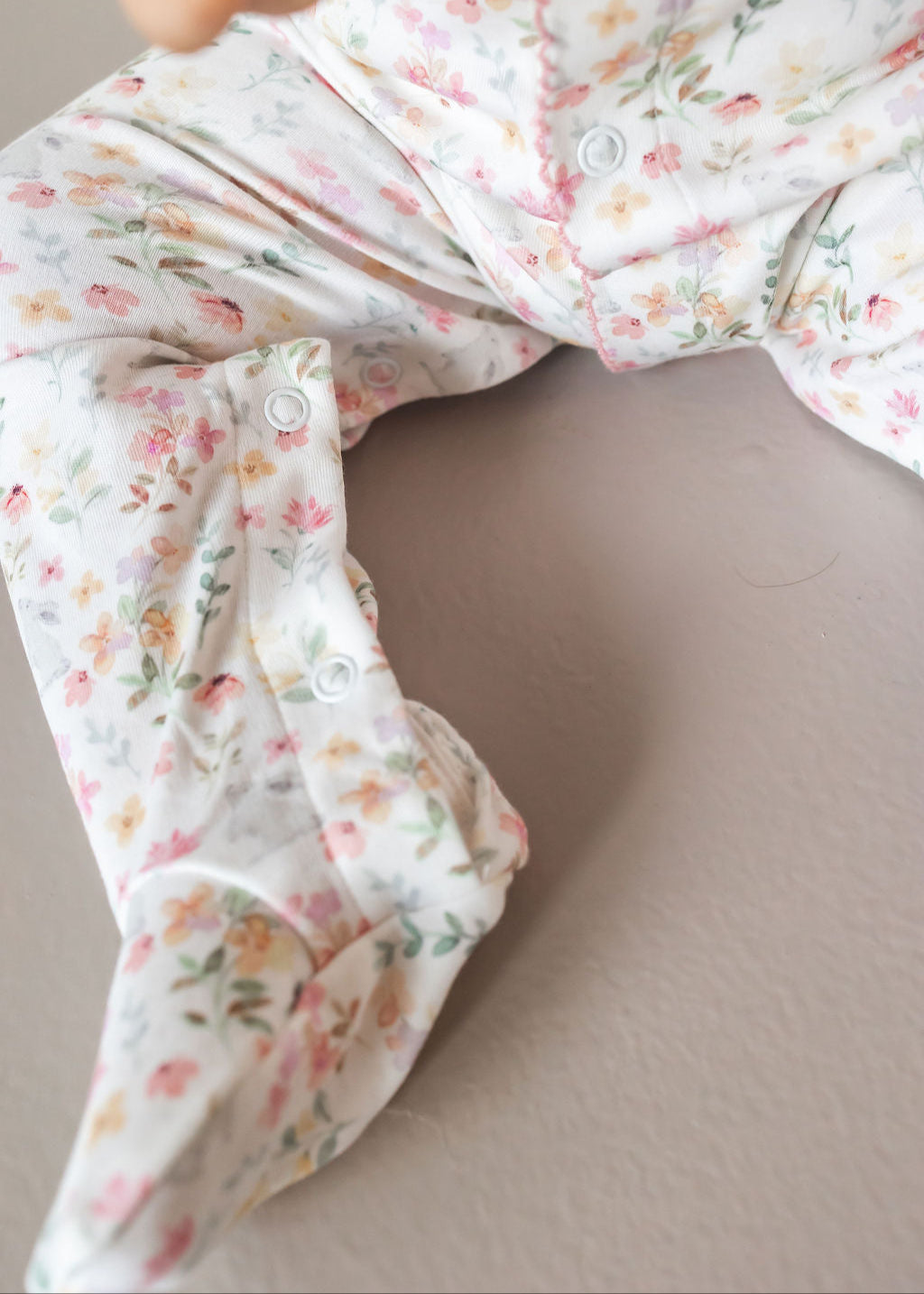 Winter Flowers Pima Baby Pajama