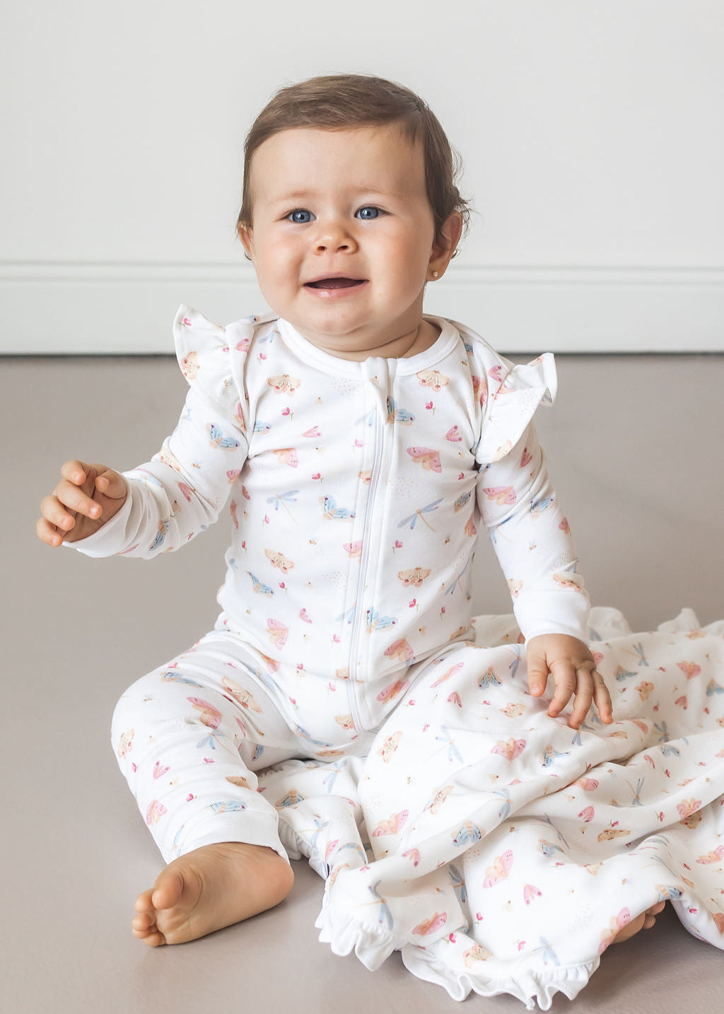 Butterflies Pima Baby Pajama
