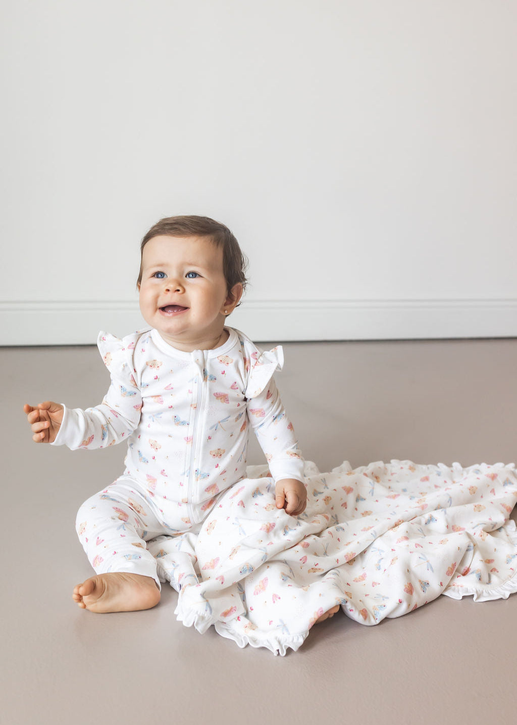 Butterflies Pima Baby Pajama