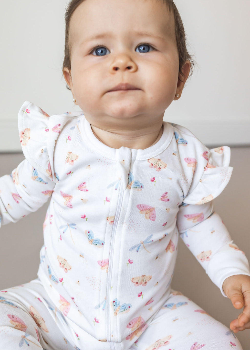 Butterflies Pima Baby Pajama