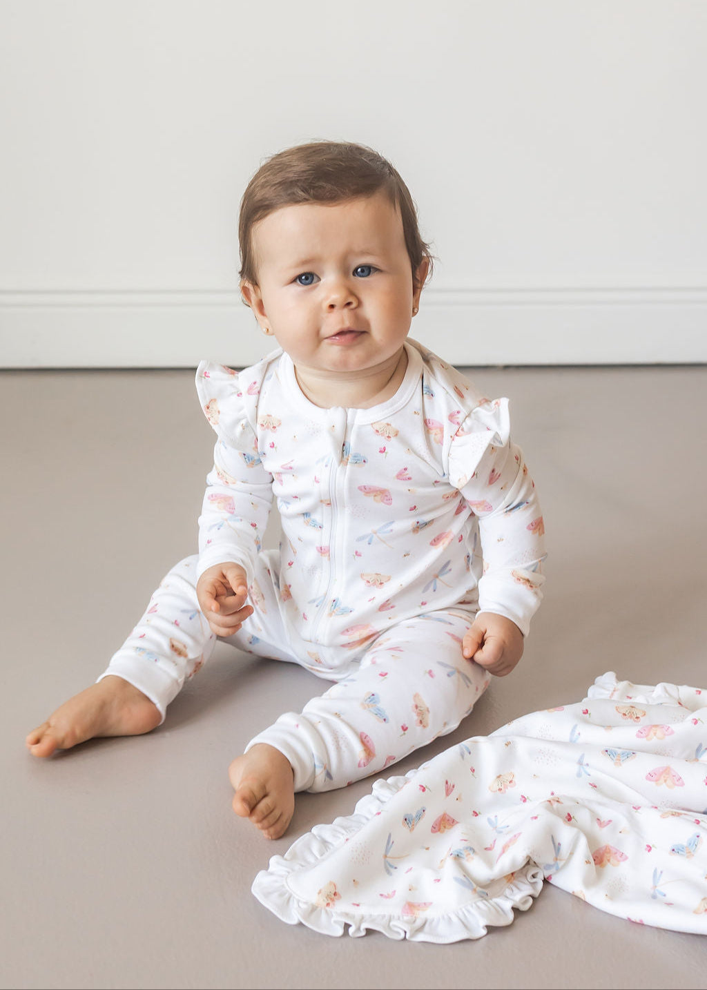 Butterflies Pima Baby Pajama