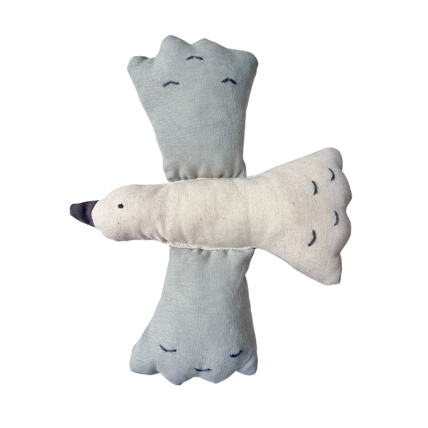 Linen Bird Pink & Light Blue