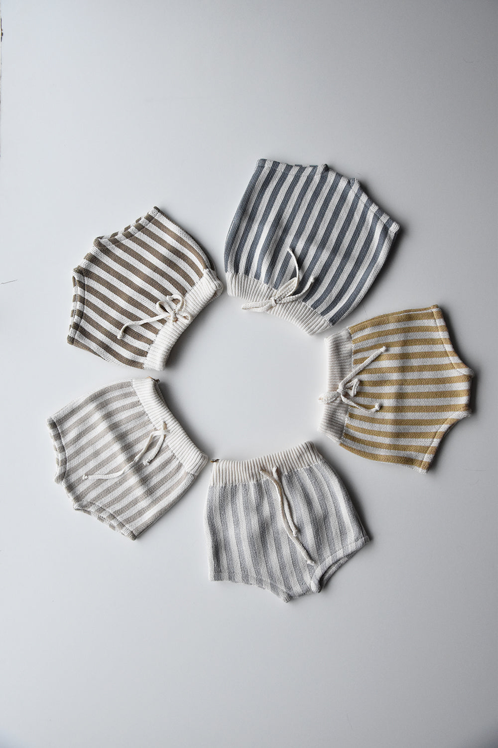 Knit Stripe Bloomer Light Blue