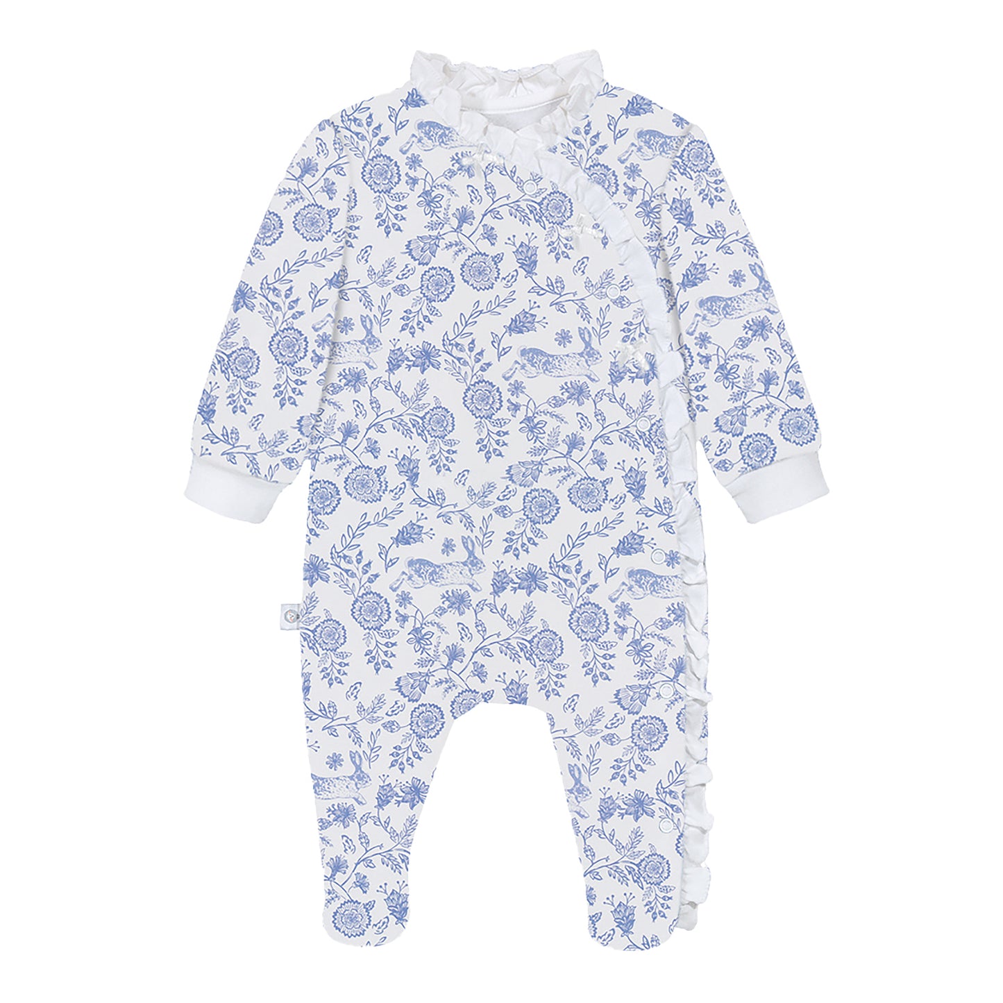 Floral Bunnies Pima Baby Pajama