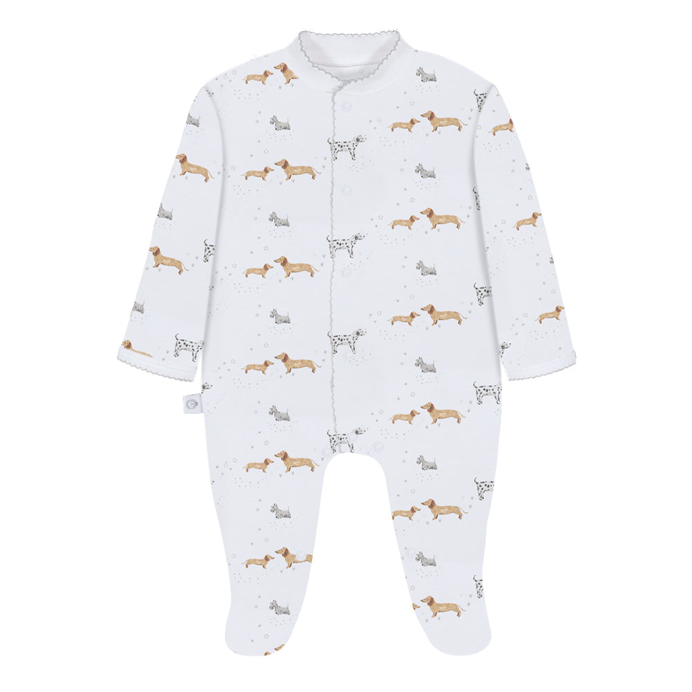 Puppy Vibes Pima Baby Footed Pajama
