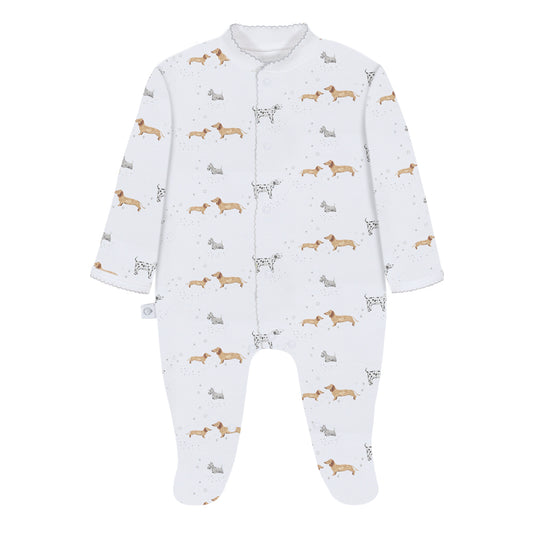 Puppy Vibes Pima Baby Footed Pajama