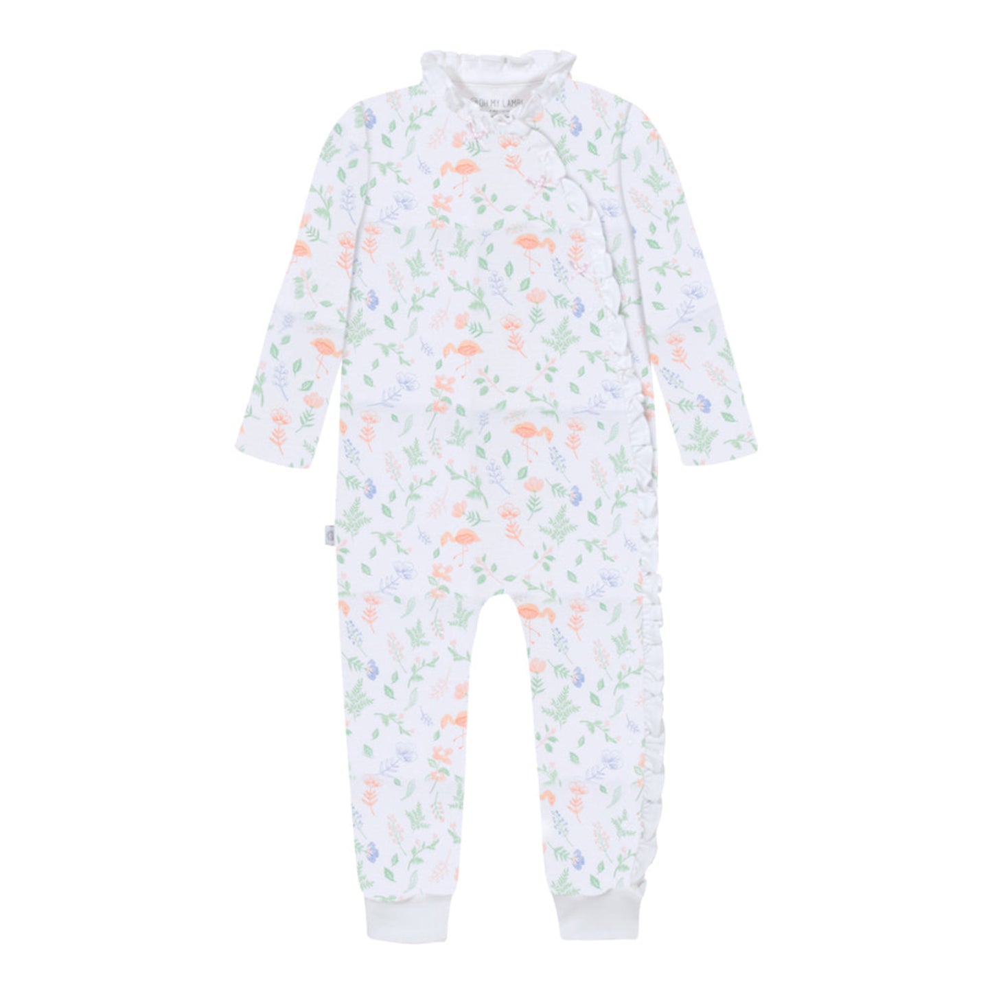 Miss Flamingo Baby Footie w/collar