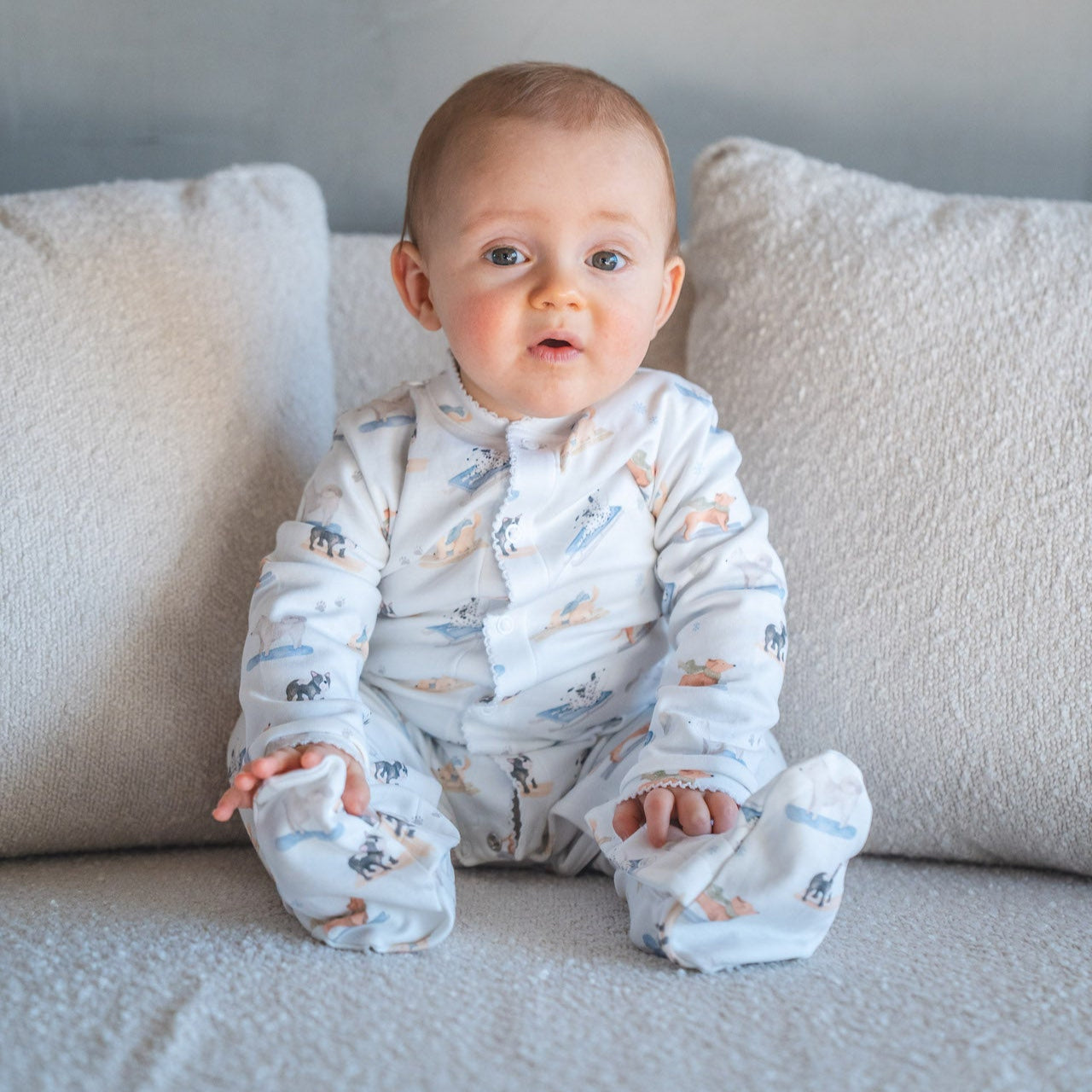 Ski Pups Boy Baby Pajama