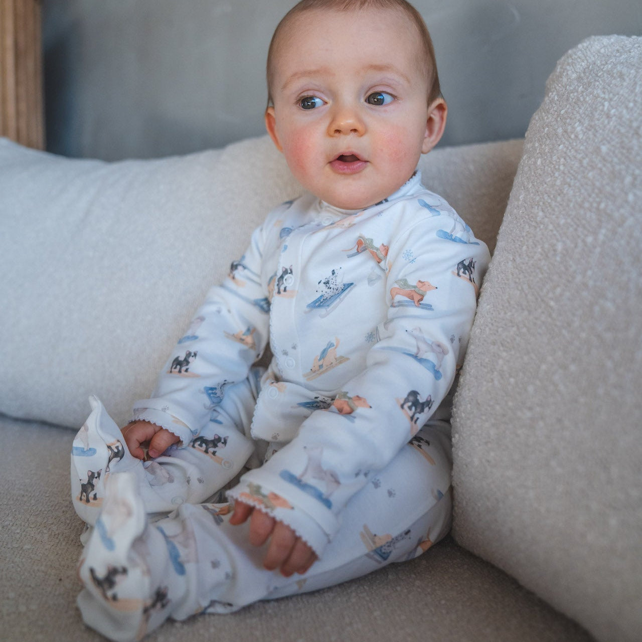 Ski Pups Boy Baby Pajama