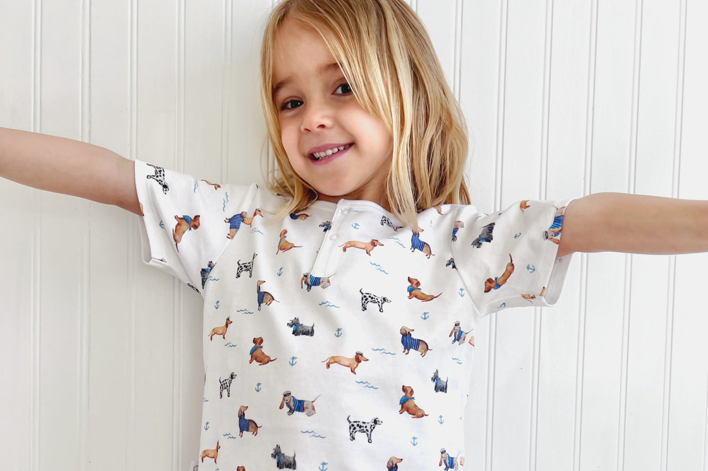 Sailor Puppy short pajama set