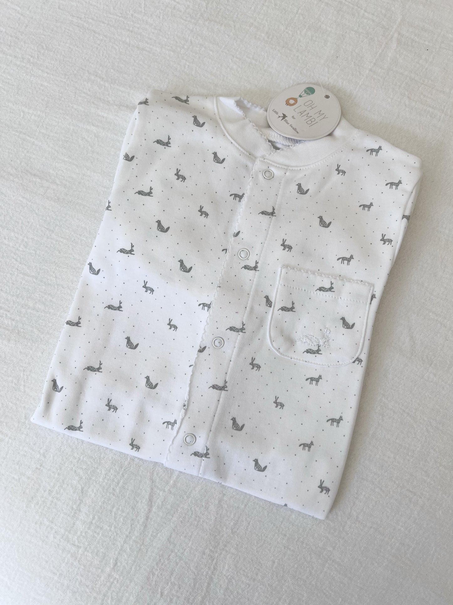 Gray Rabbit Footed Pajama