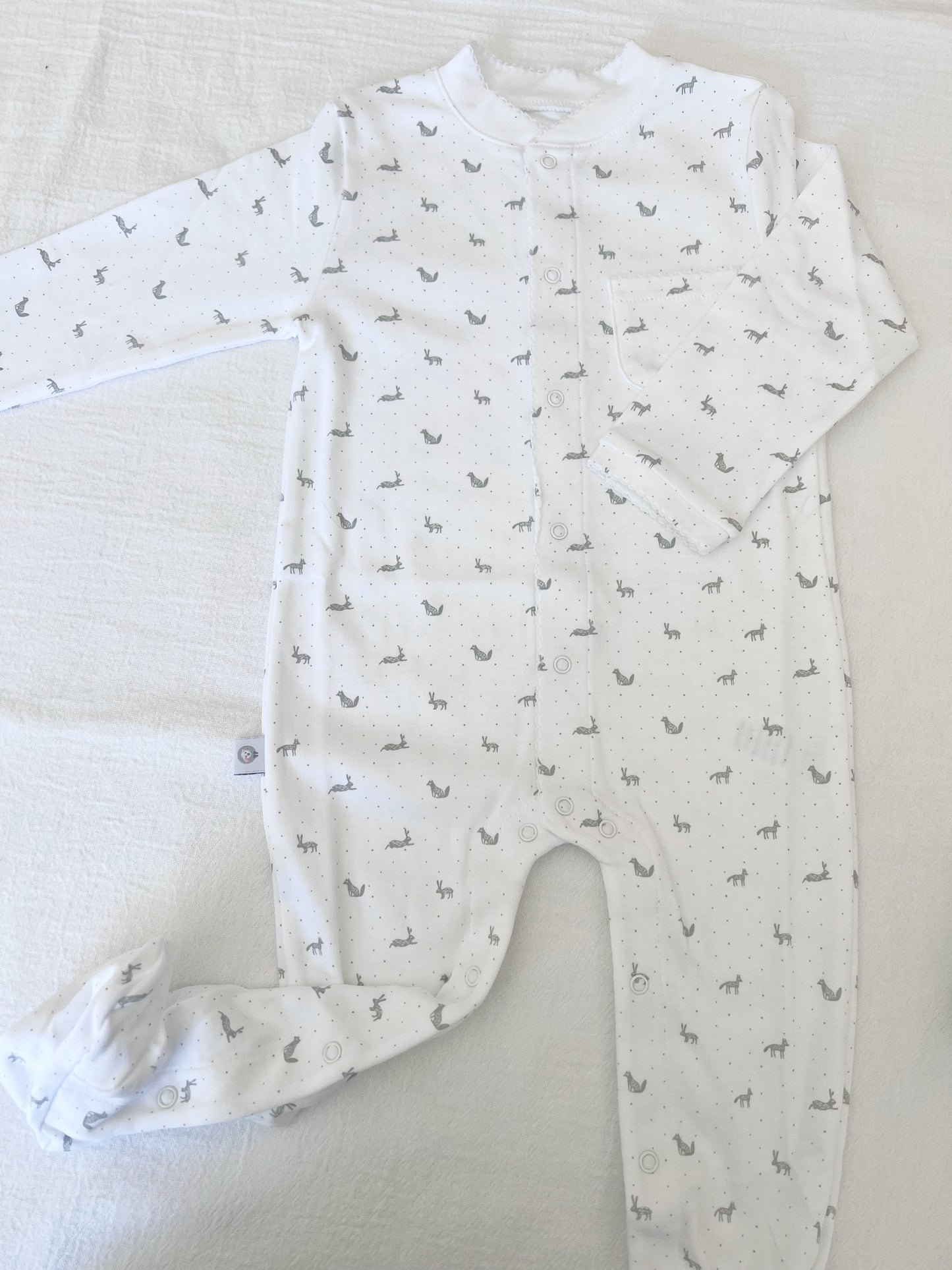 Gray Rabbit Footed Pajama