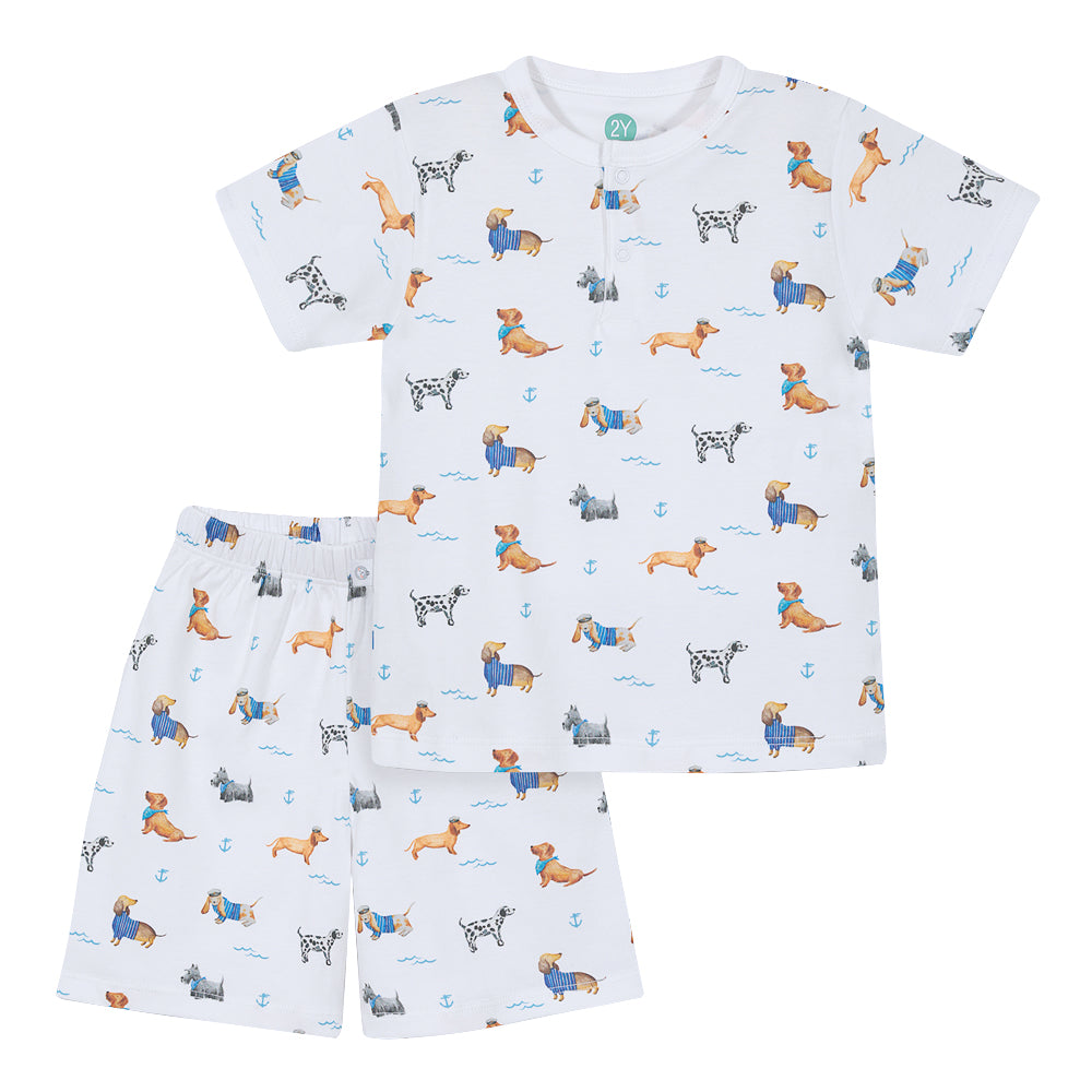 Sailor Puppy short pajama set
