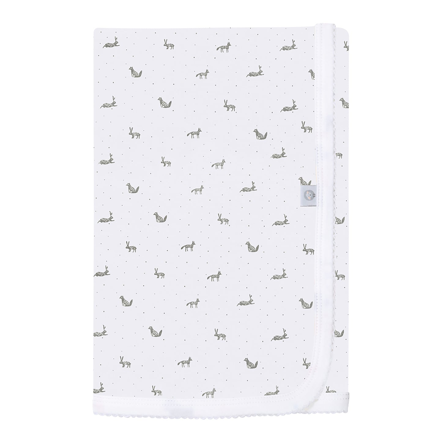 Little Gray Rabbit Pima Baby Blanket