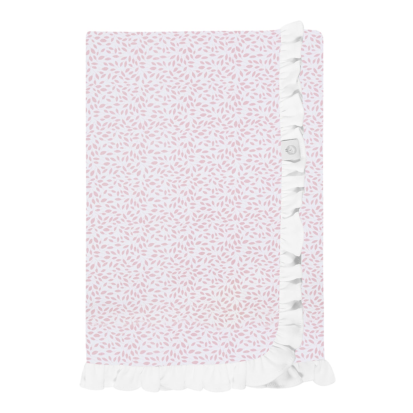 Pink Leaves Pima Baby Blanket