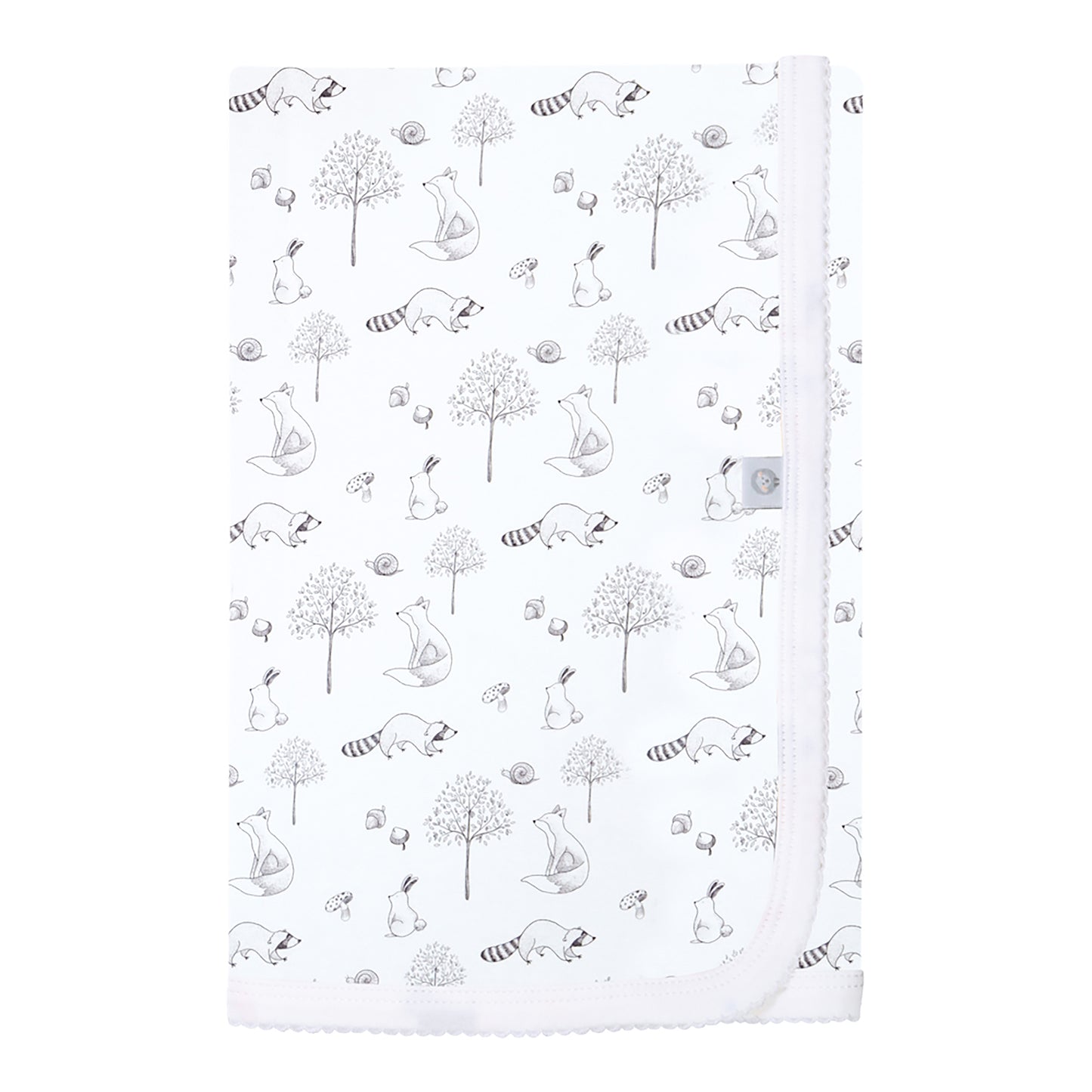 Gray Raccoon Pima Baby Blanket