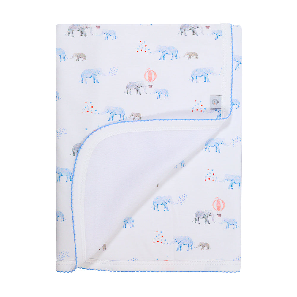 Elephants and Balloons Baby Blanket