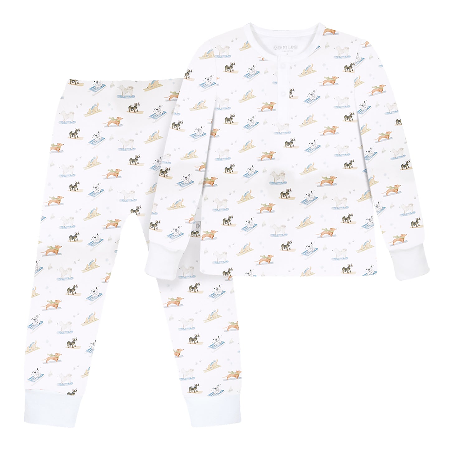 Ski Pups Boy Pima Long Pajama Set