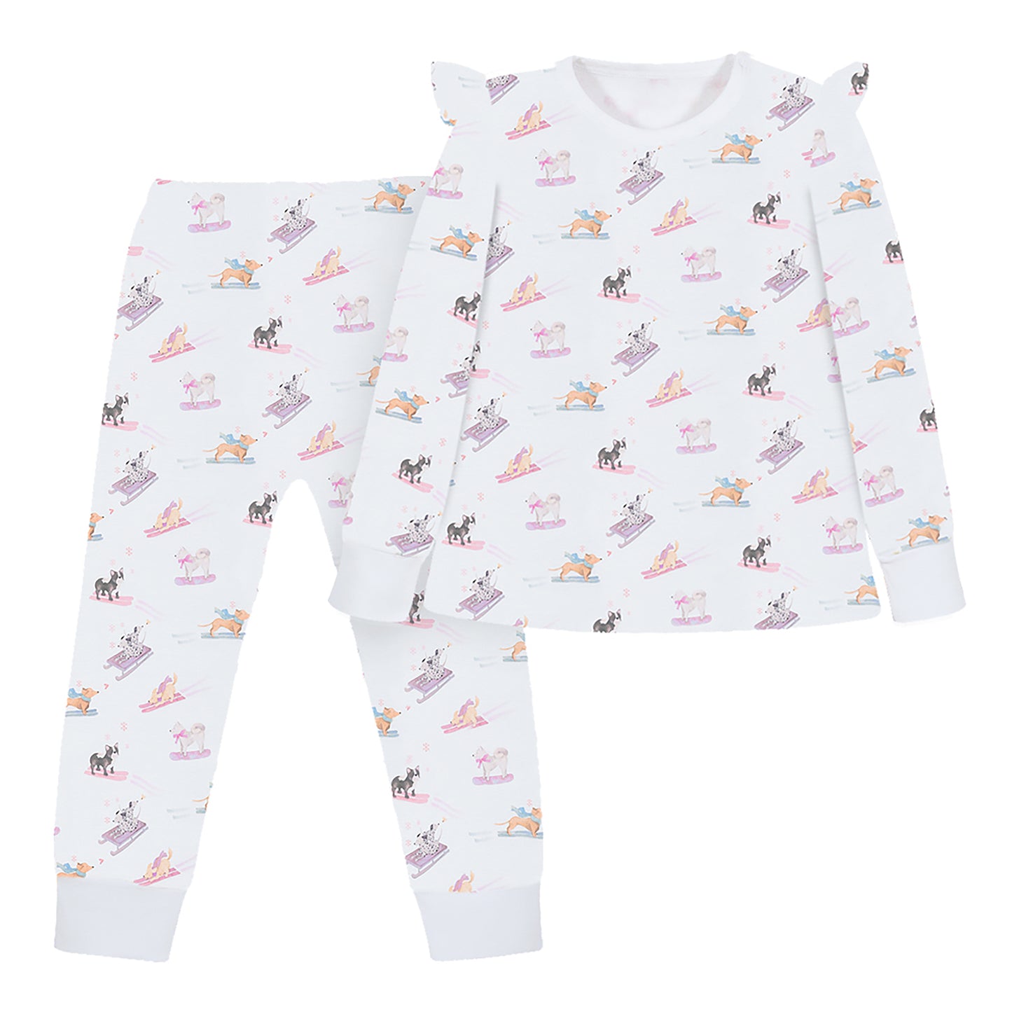 Ski Pups Girl Pima Long Pajama Set