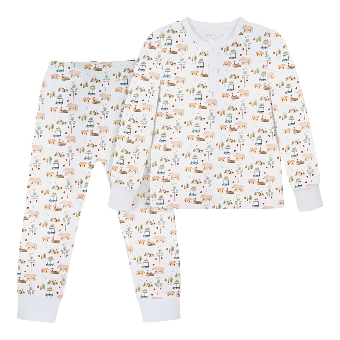 Forest Adventure Pima Long Pajama Set