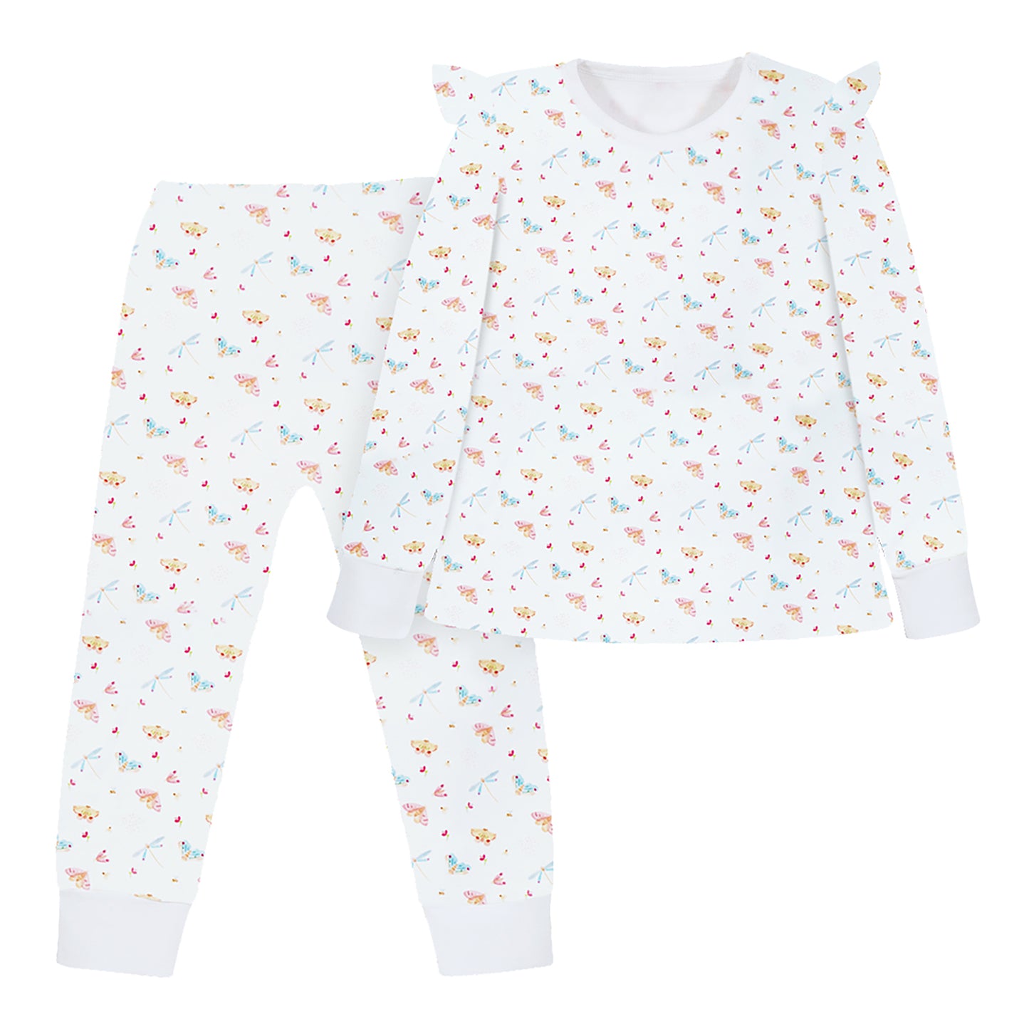 Butterflies Pima Long Pajama Set
