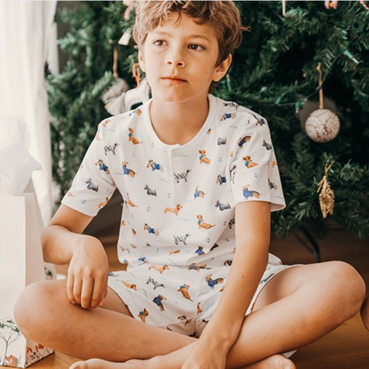 Sailor Puppy short pajama set