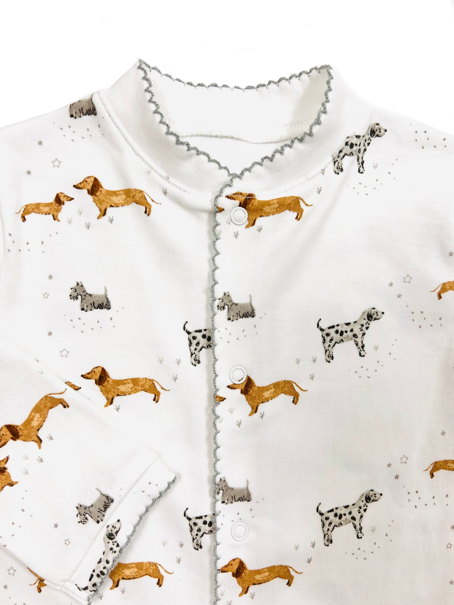 Puppy Vibes Pima Baby Footed Pajama