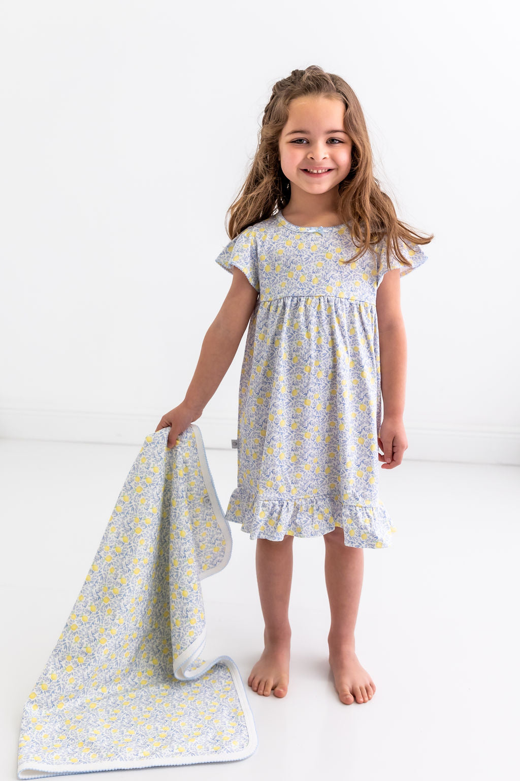 Lemons Pima Cotton Baby Blanket