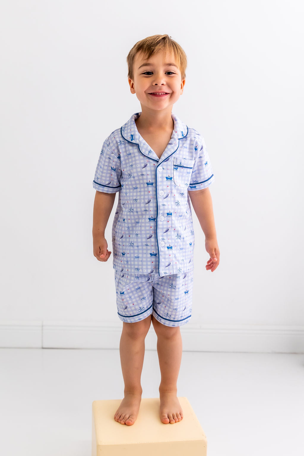 Sailors Boy Pima Cotton Short Pajama Set – Soft Two-Piece
