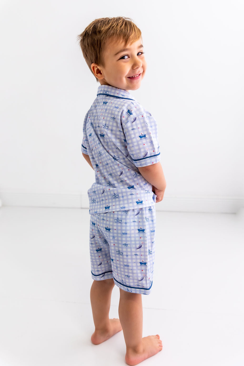 Sailors Boy Pima Cotton Short Pajama Set – Soft Two-Piece