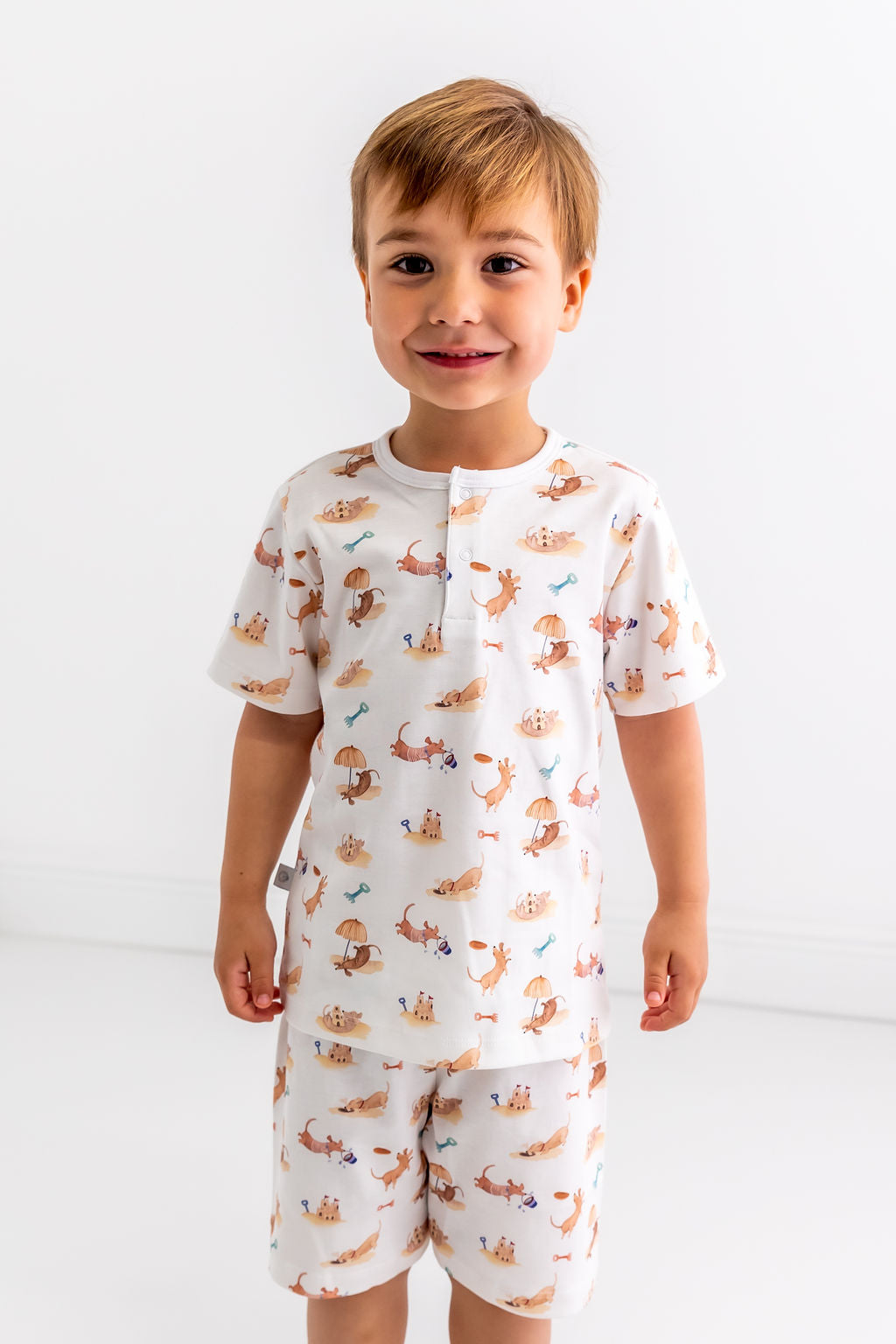 Beach Dogs Unisex Pima Cotton Short Pajama Set