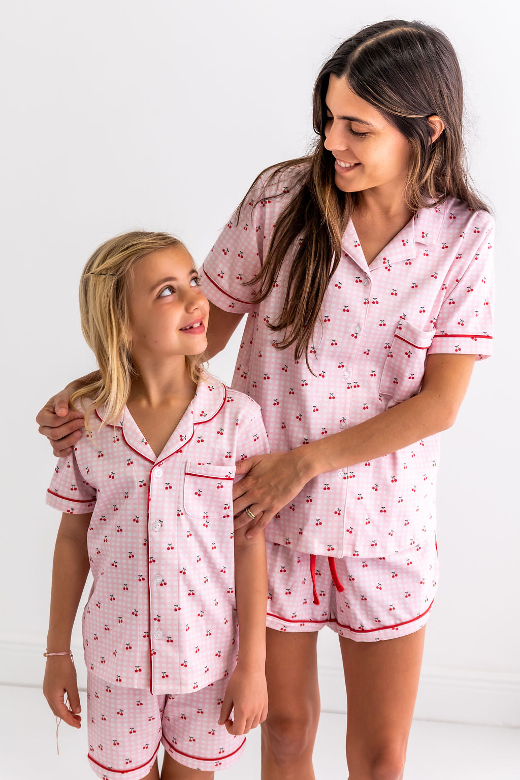 Cherries Woman's Pima Cotton Short Pajama Set