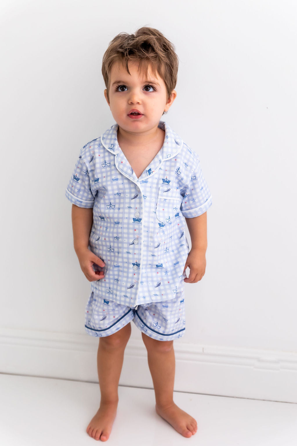 Sailors Boy Pima Cotton Short Pajama Set – Soft Two-Piece