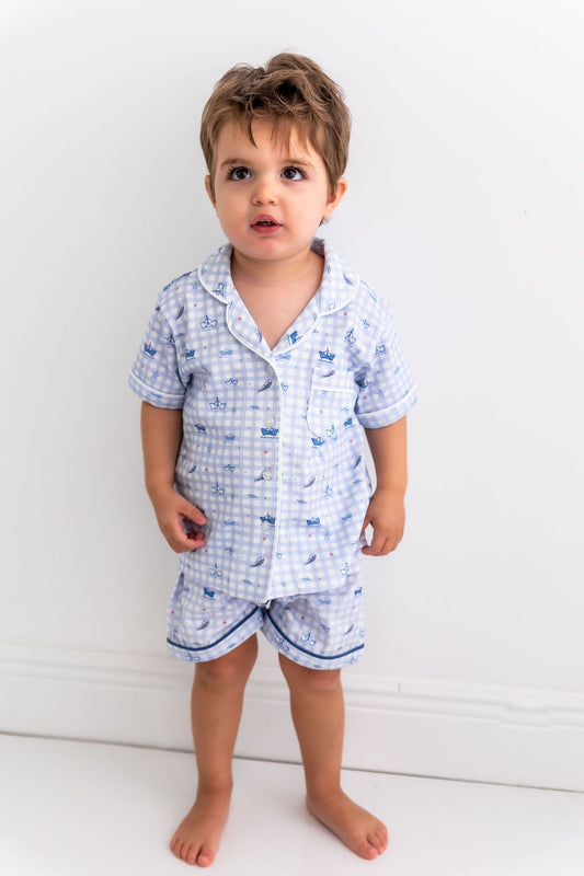 Sailors Boy Pima Cotton Short Pajama Set – Soft Two-Piece