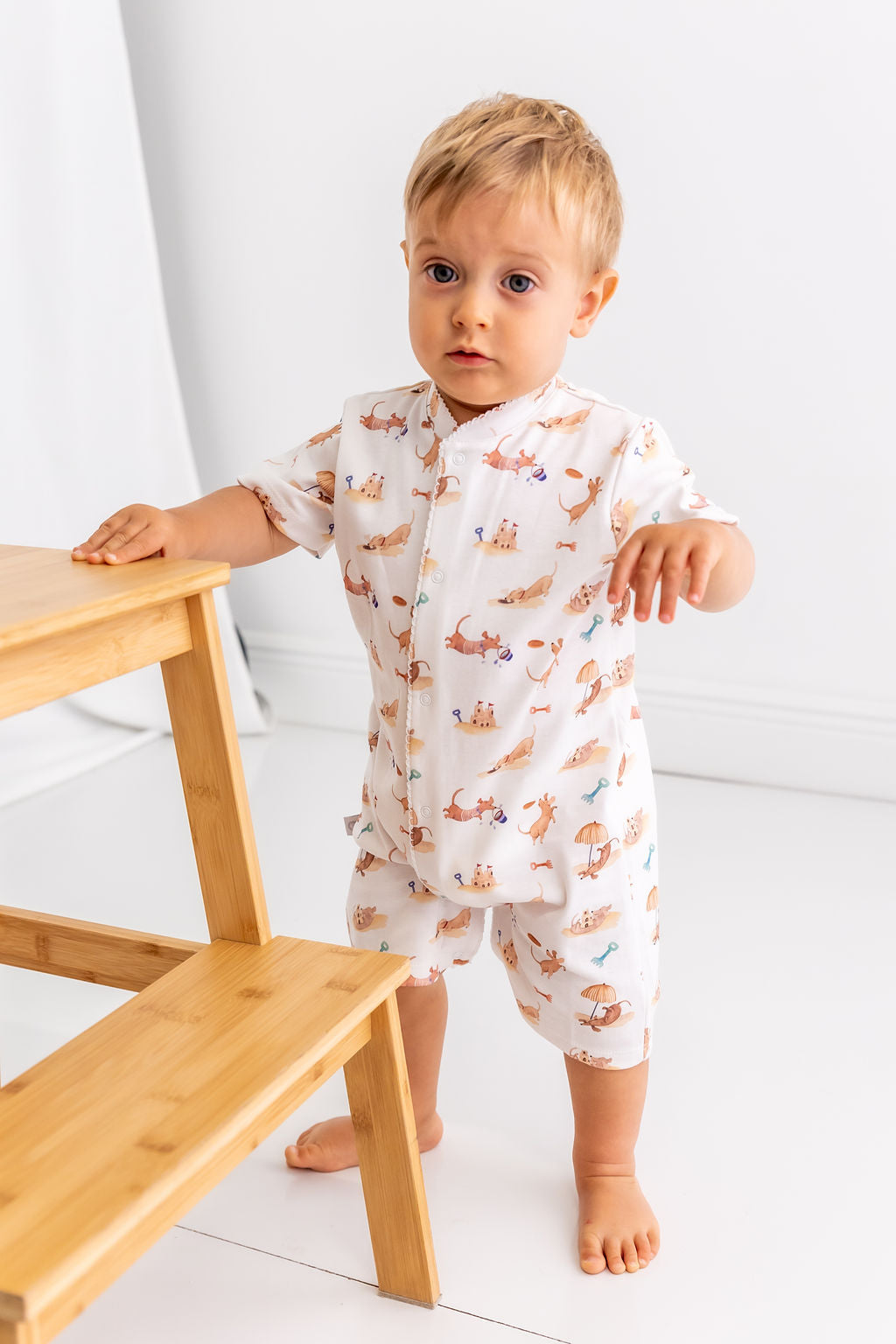 Beach Dogs Pima Cotton Short Romper
