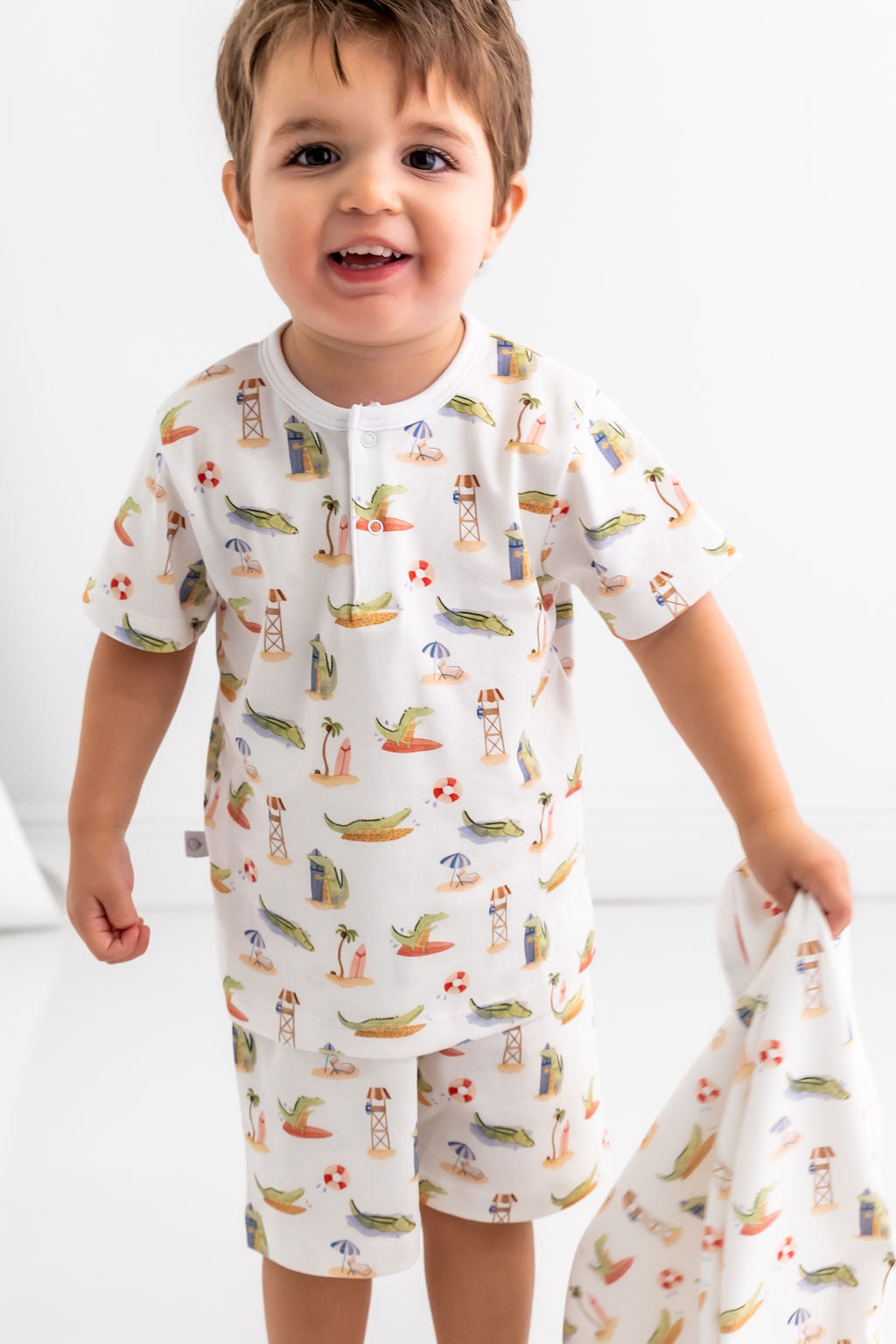 Alligators Boy Pima Cotton Short Pajama Set