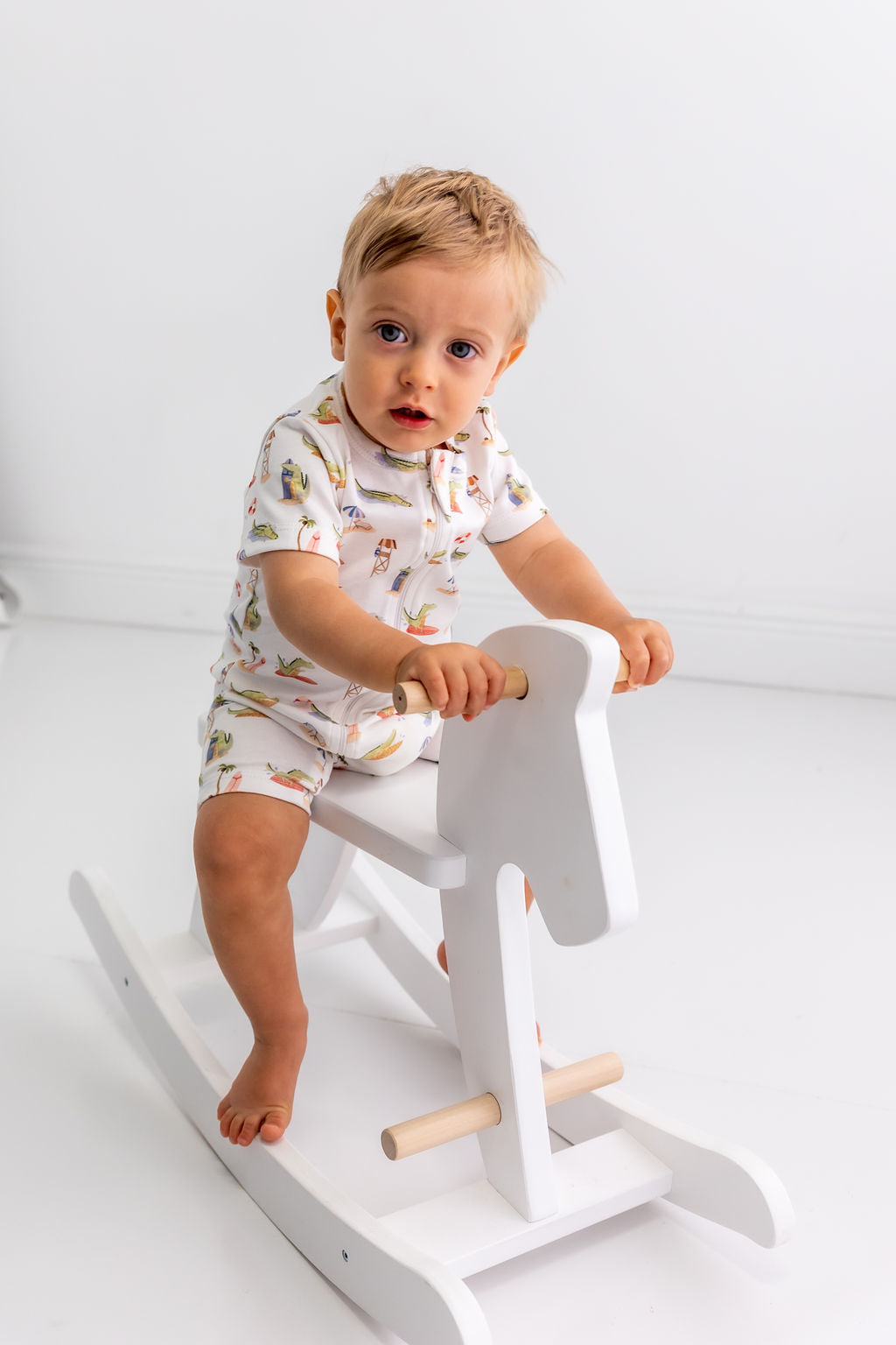 Alligators Pima Cotton Short Romper