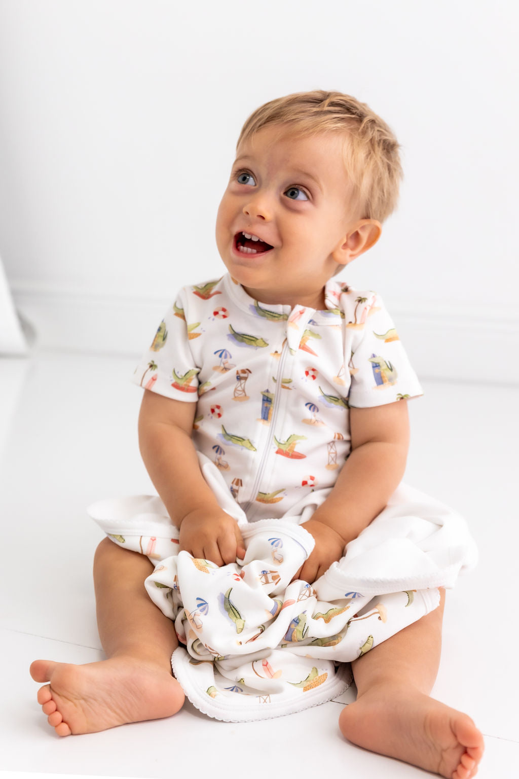 Alligators Pima Cotton Short Romper