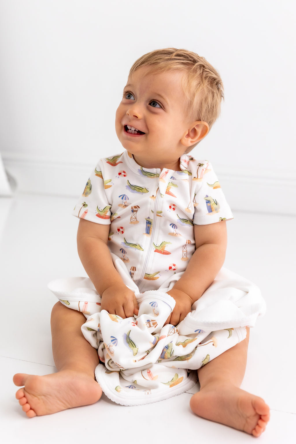 Alligators Pima Cotton Short Romper