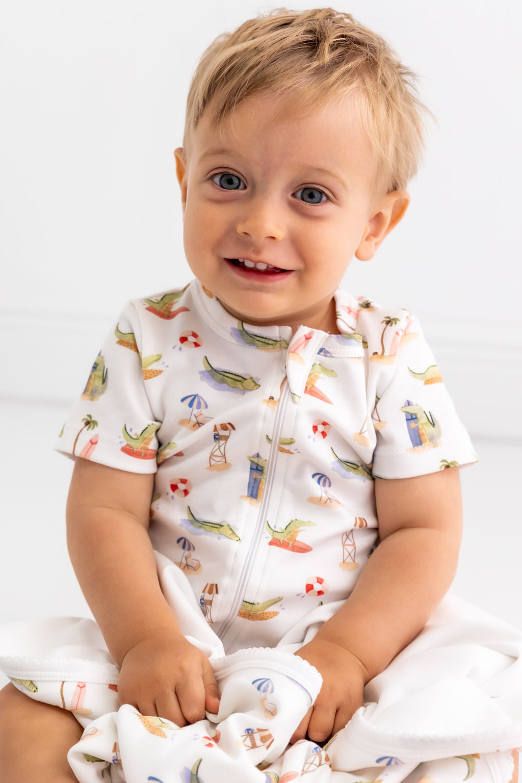 Alligators Pima Cotton Short Romper