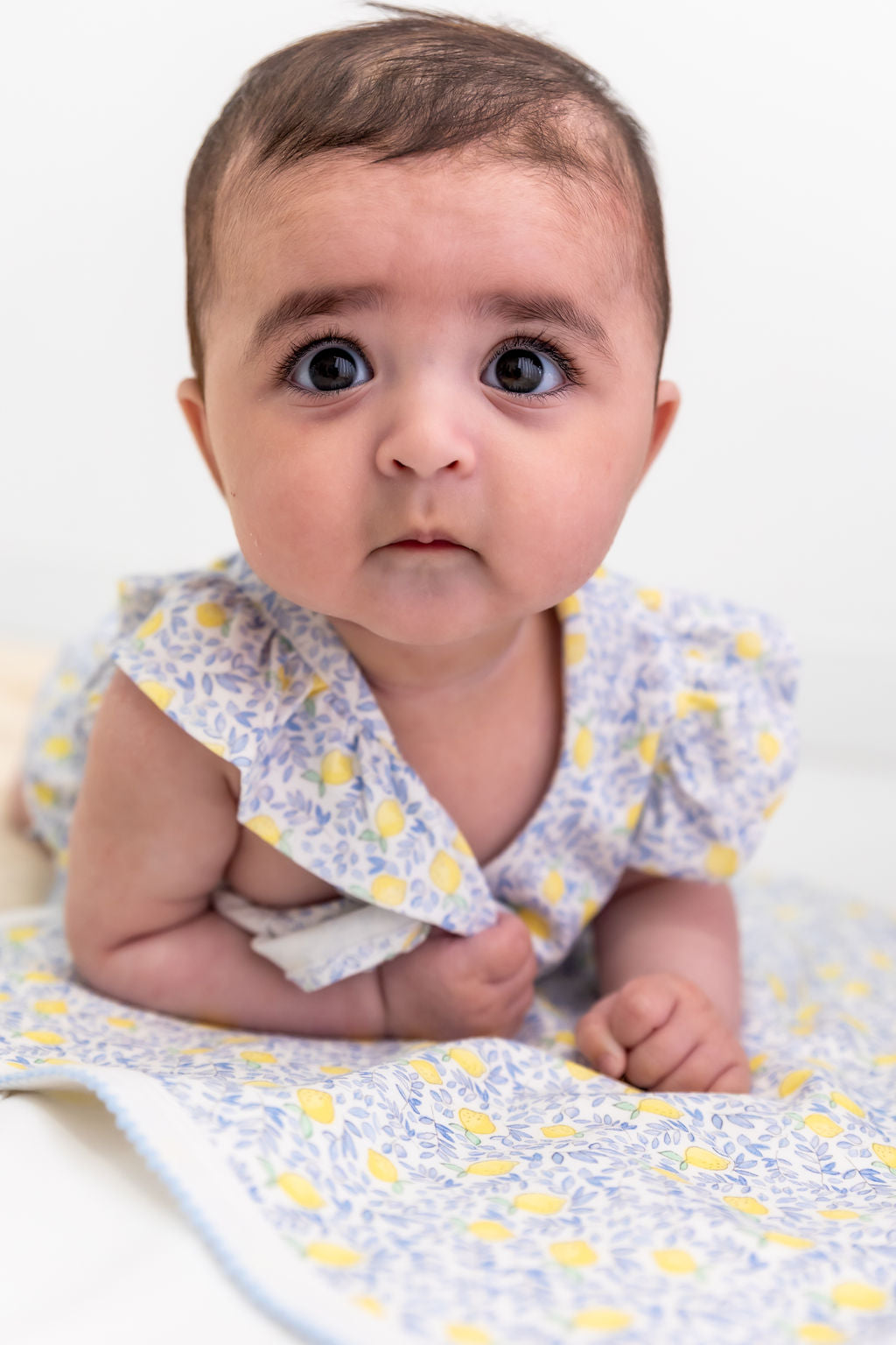 Lemons Pima Cotton Baby Bloomer w/ Cross Straps