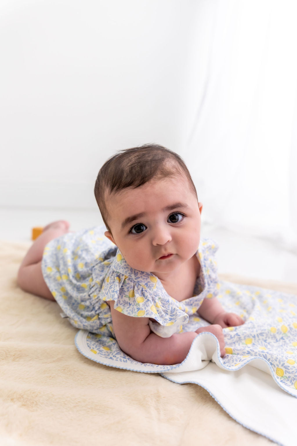 Lemons Pima Cotton Baby Bloomer w/ Cross Straps