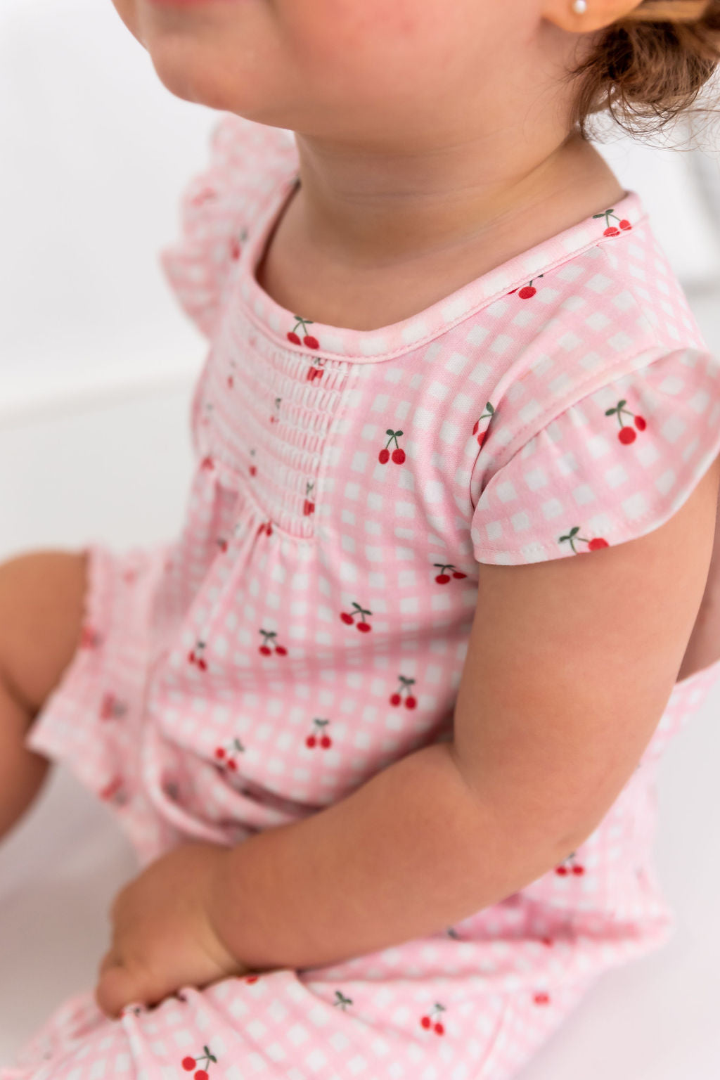 Cherries Pima Cotton Short Romper