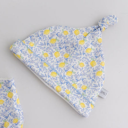 Lemons Pima Cotton Newborn Hat