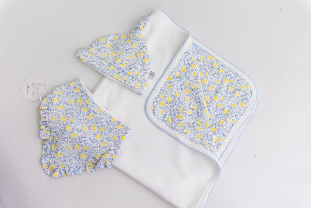 Lemons Pima Cotton Baby Blanket