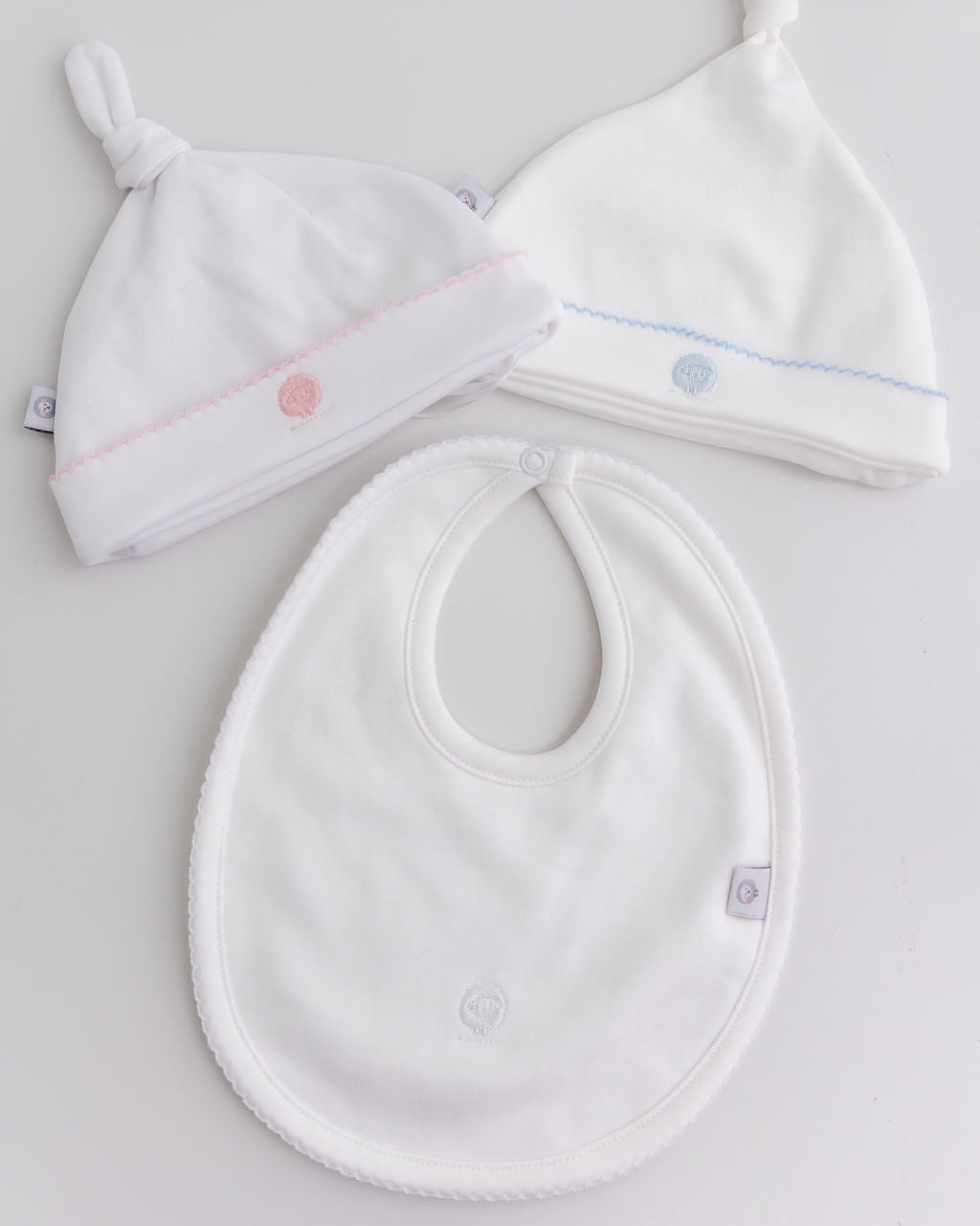White Essential Pima Cotton Baby Bib